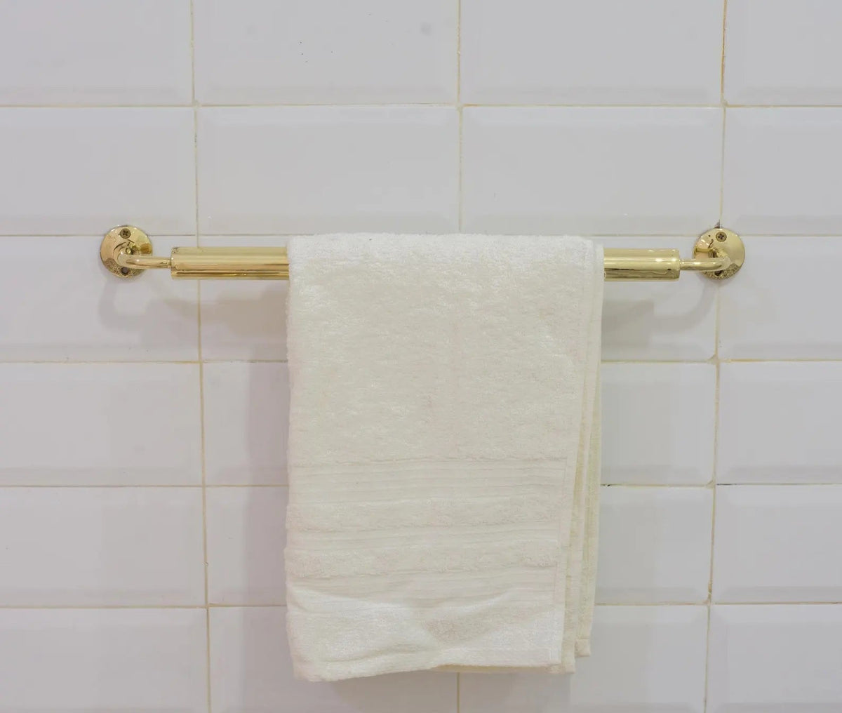 Unlacquered Brass Towel Rail – Bathroom Towel Holder - Insideast
