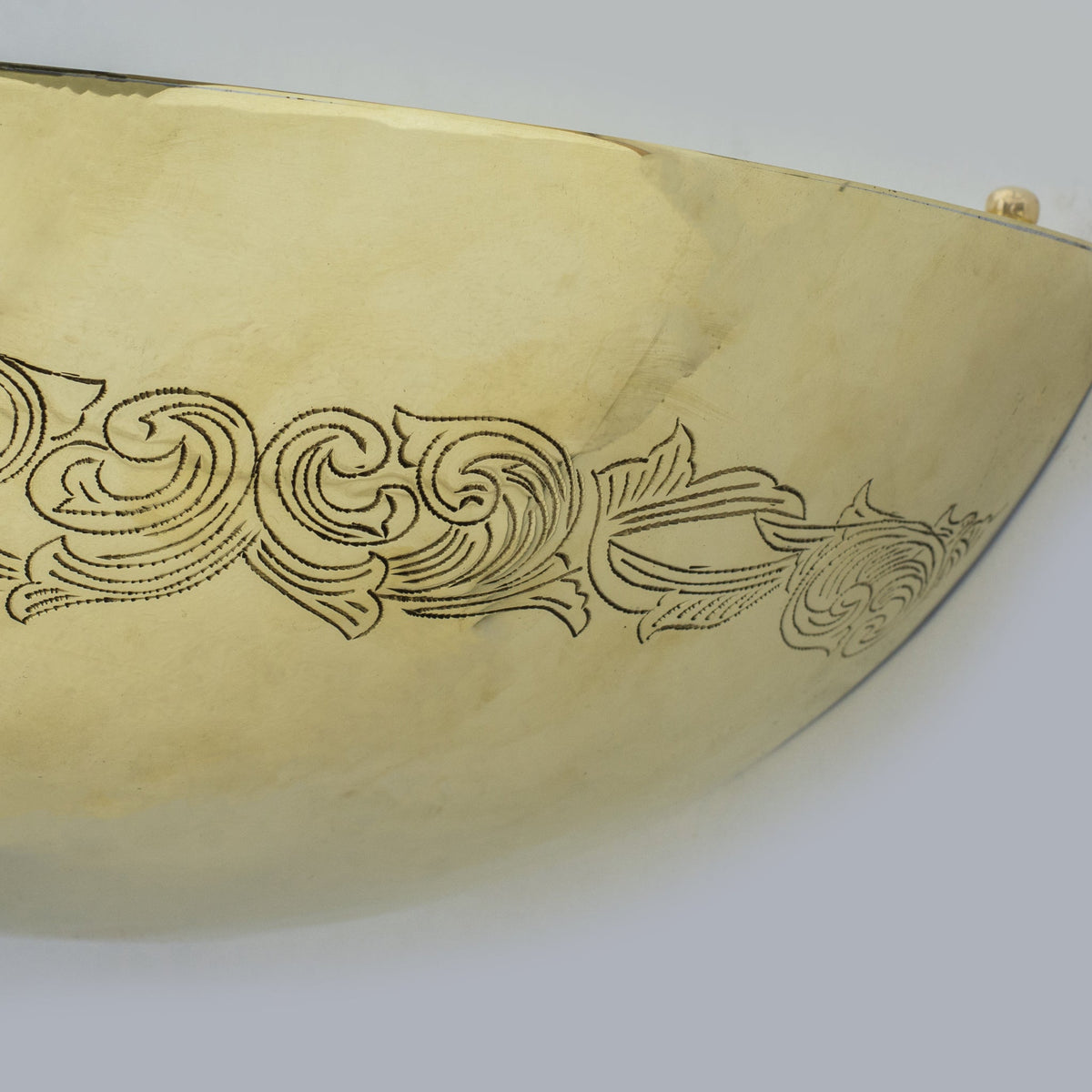Unlacquered Brass Wall Hung Basin, Engraved Wall - Mounted Bathroom Sink - Insideast