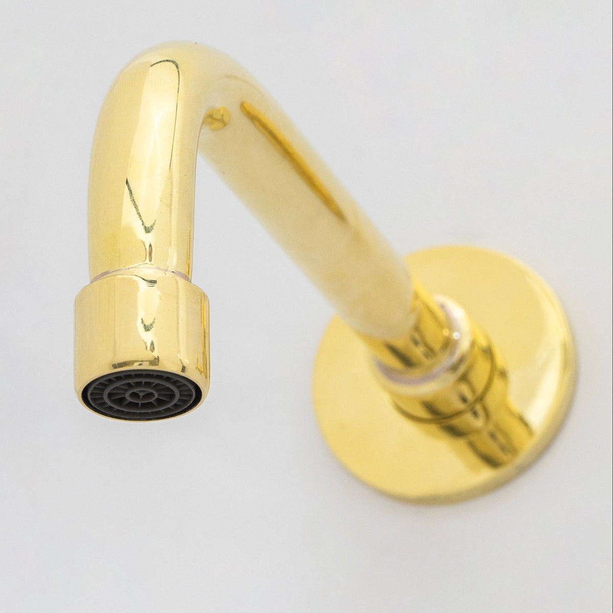 Unlacquered Brass Wall Mount Bathroom Faucet, Solid Brass Concealed Wall Faucet - Insideast
