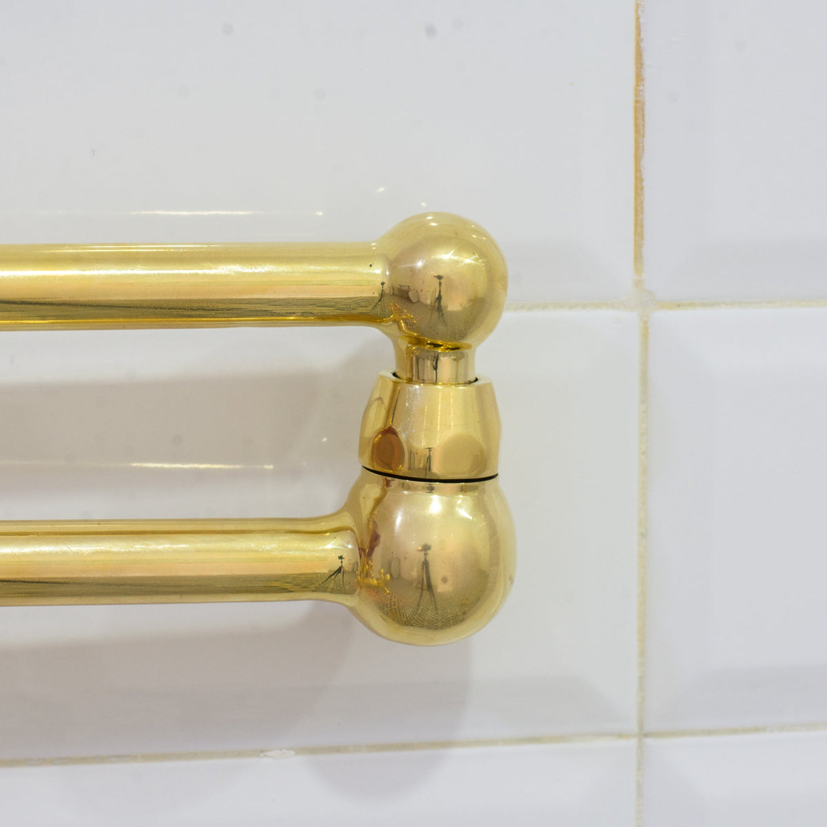 Unlacquered Brass Wall Mount Faucet, Brass Kitchen Faucet, Dual Handle Faucet - Insideast
