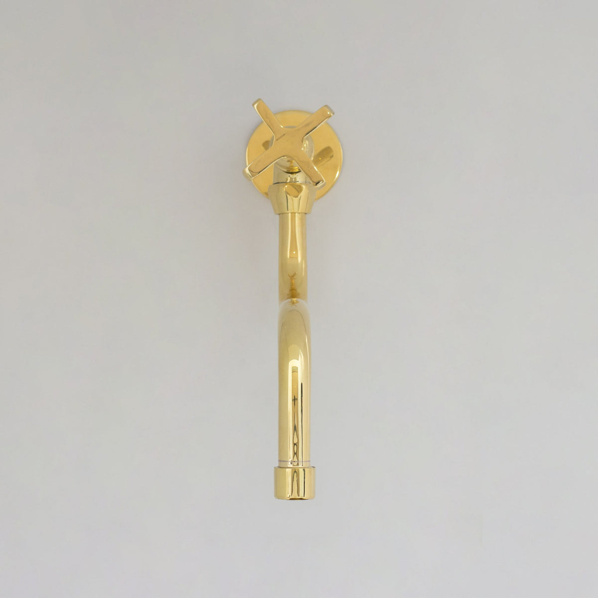 Unlacquered Brass Wall Mount Stove Faucet, Brass Pot Filler Faucet With Swiveling Neck - Insideast
