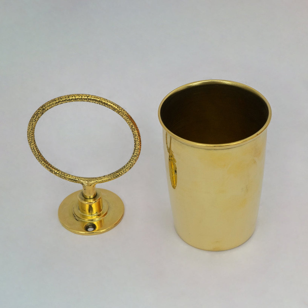 Unlacquered Brass Wall Mount Toothbrush Holder | Bathroom - Insideast