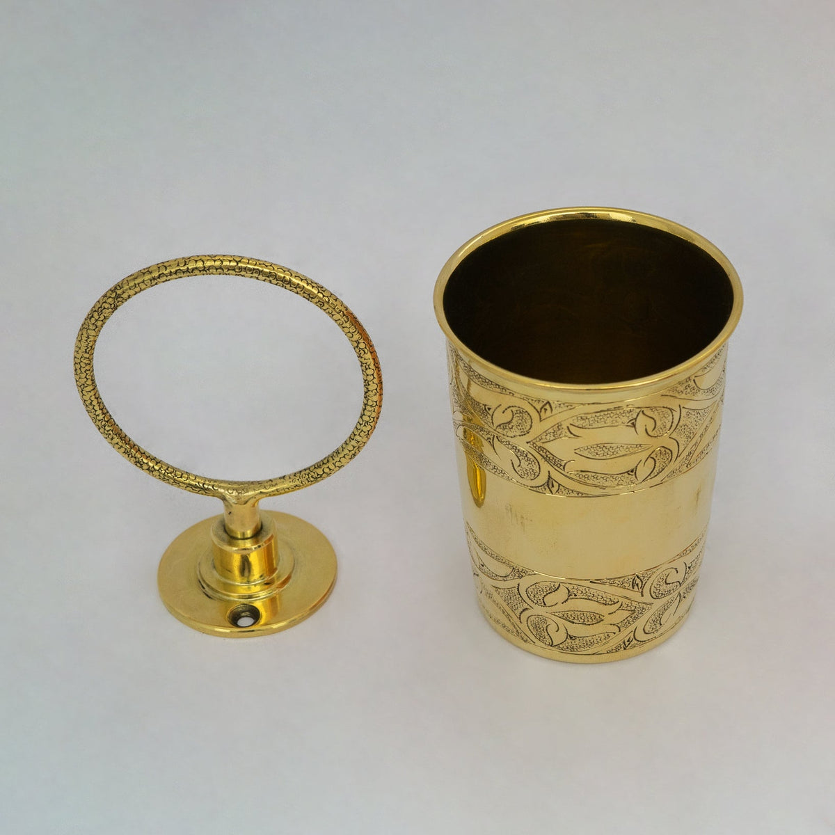 Unlacquered Brass Wall Mount Toothbrush Holder | Bathroom - Insideast