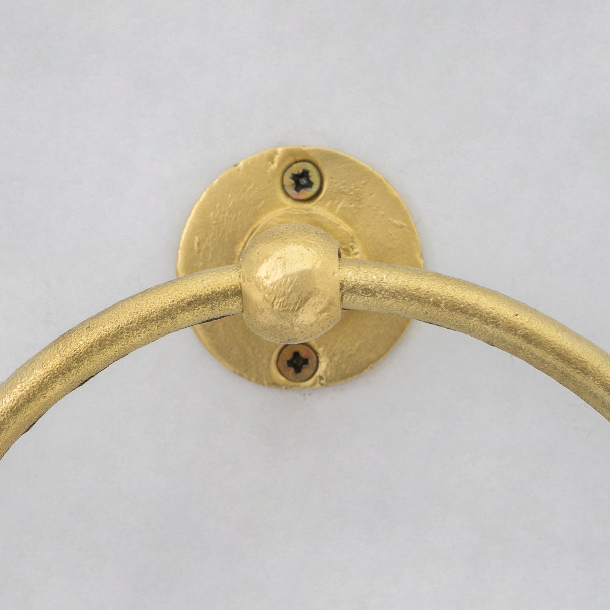 Unlacquered Brass Wall - Mounted Towel Ring Holder, Face Towel Hanger - Insideast