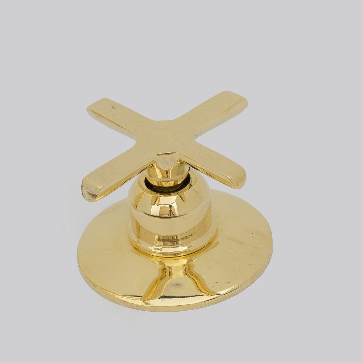 Unlacquered Brass Widespread Kitchen Faucet, Solid Brass 3 - Holes Deck Mount Faucet, Simple Cross Handles - Insideast