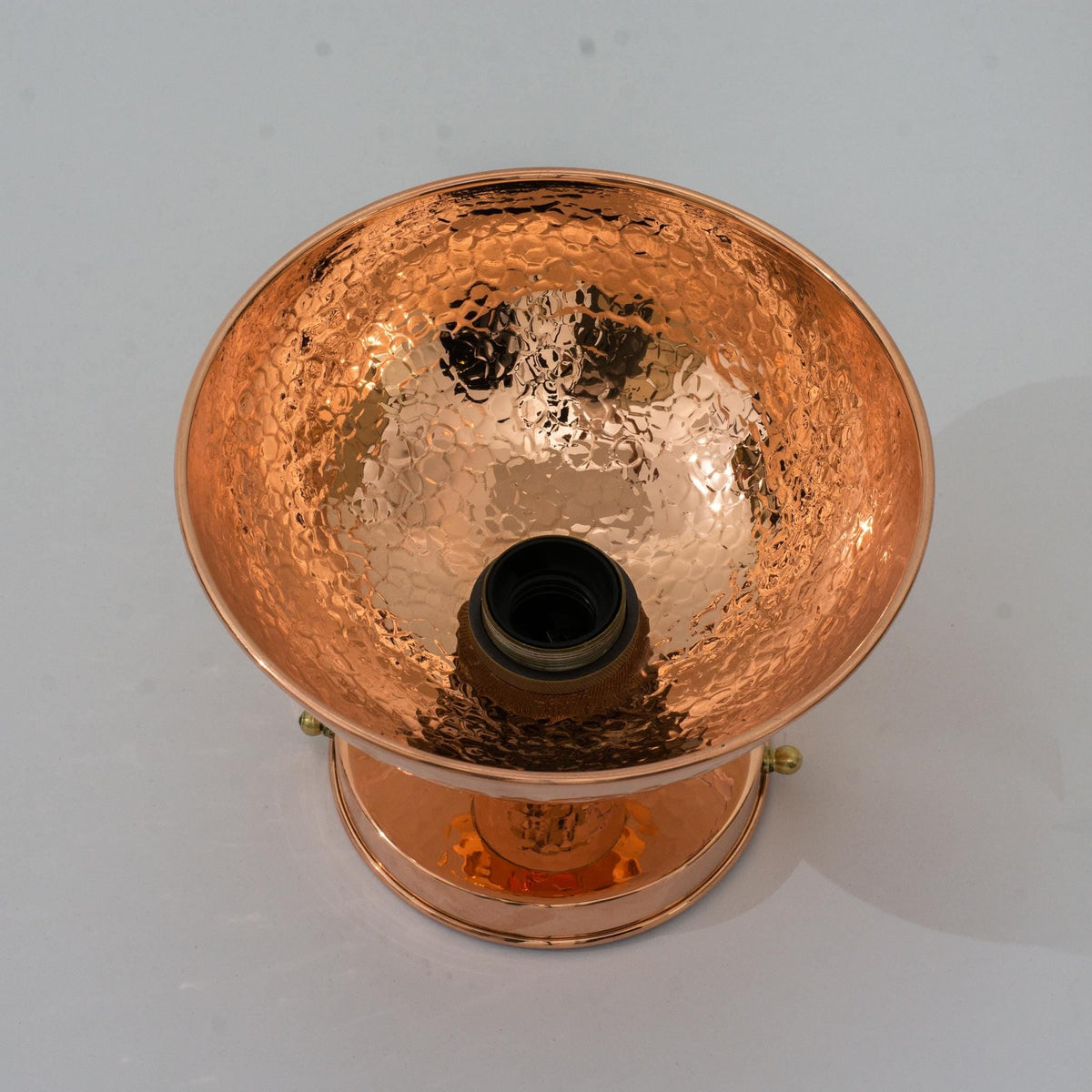 Unlacquered Copper Ceiling Light, Hammered Copper Flush Mount Light, Copper Ceiling Pendant - Insideast