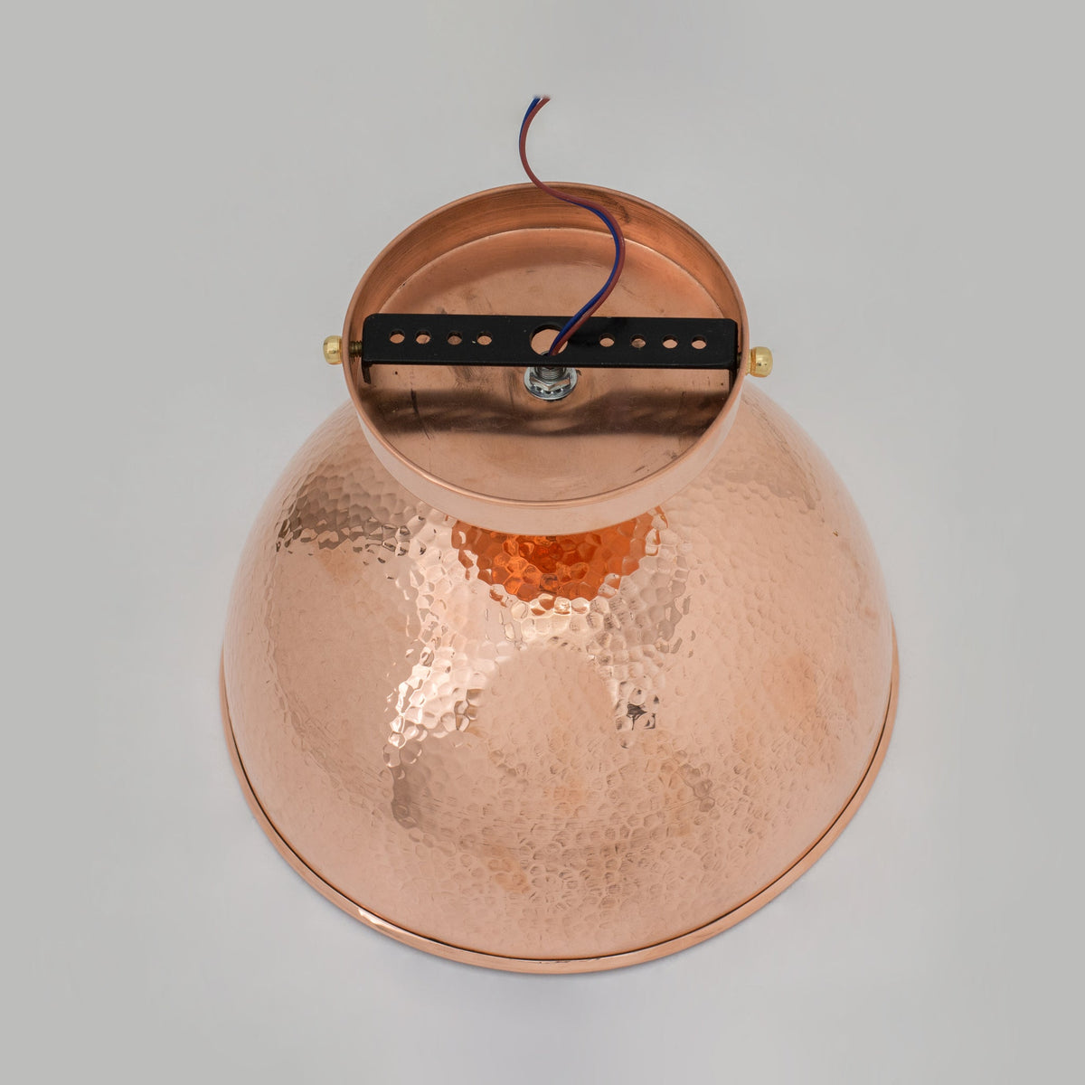 Unlacquered Copper Ceiling Light, Hammered Copper Flush Mount Light, Copper Ceiling Pendant - Insideast