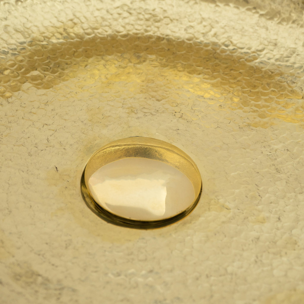 Unlacquered Hammered Brass Countertop Washbasin, Solid Brass Bathroom Vessel Sink - Insideast