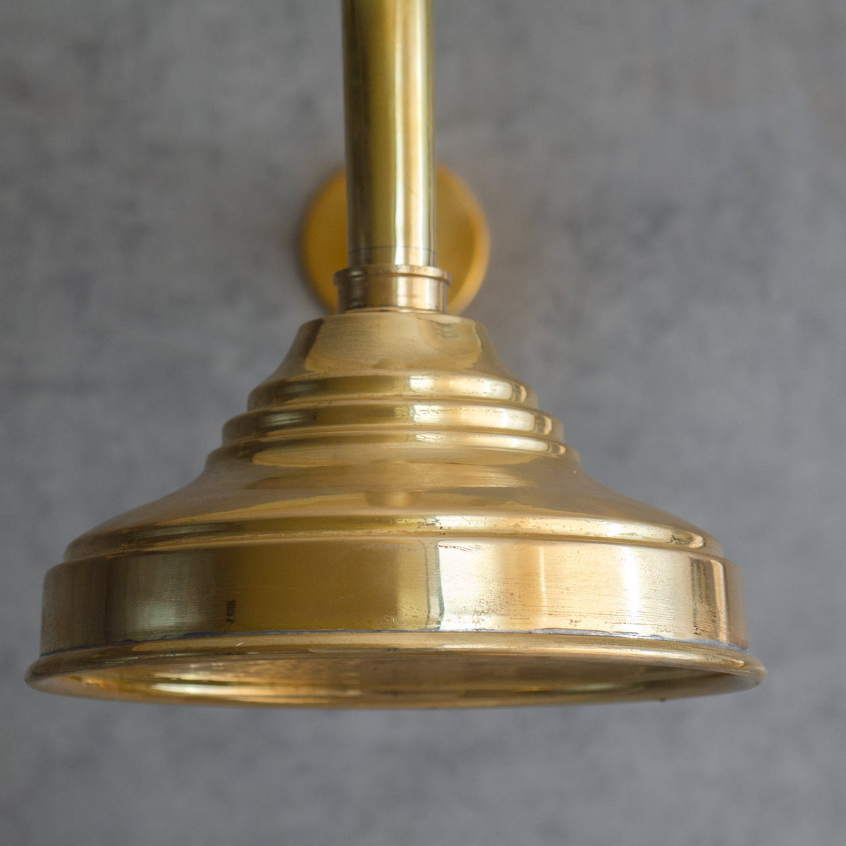 Unlacquered Solid Brass Rain Shower Head, Moroccan Handcrafted Vintage Showerhead, Works Outdoor - Insideast