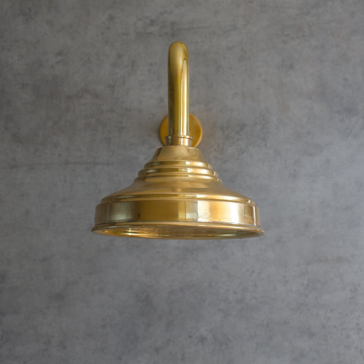Unlacquered Solid Brass Rain Shower Head, Moroccan Handcrafted Vintage Showerhead, Works Outdoor - Insideast