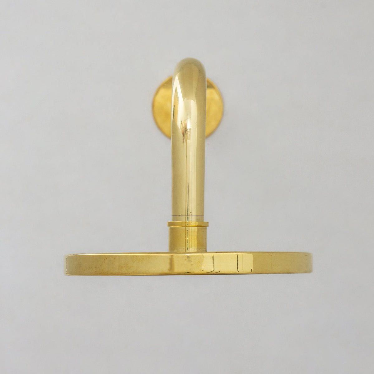 Unlacquered Solid Brass Rain Shower Head, Round Handcrafted Vintage Showerhead - Insideast