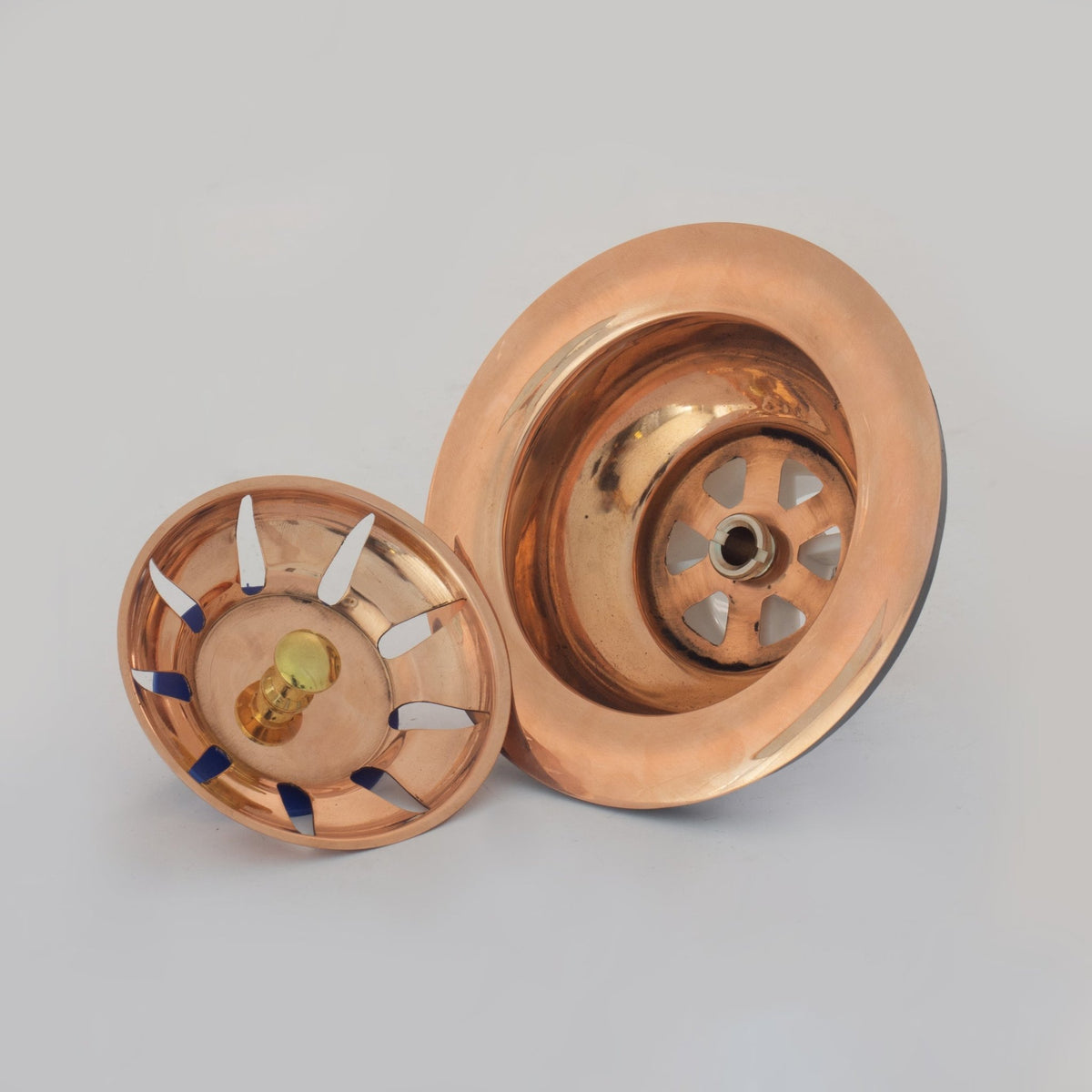 Unlacquered Solid Copper Kitchen Strainer Basket, Kitchen Sink Drain, Drain Stopper Plug, Basket Strainer - Insideast