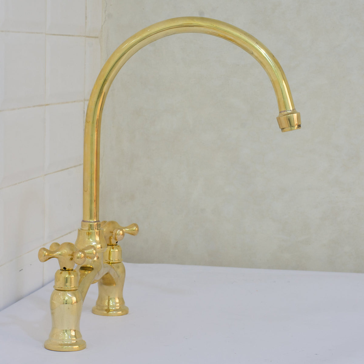 Verdeau - Unlacquered Bridge Kitchen Faucet - Insideast