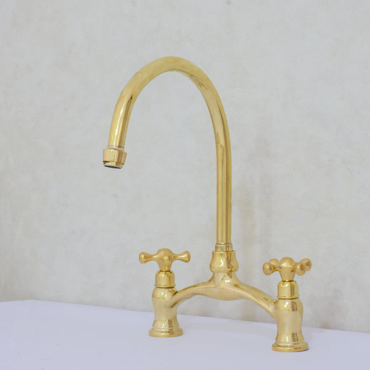 Verdeau - Unlacquered Bridge Kitchen Faucet - Insideast