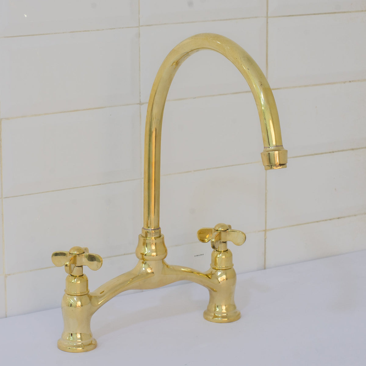 Verdeau - Unlacquered Bridge Kitchen Faucet - Insideast