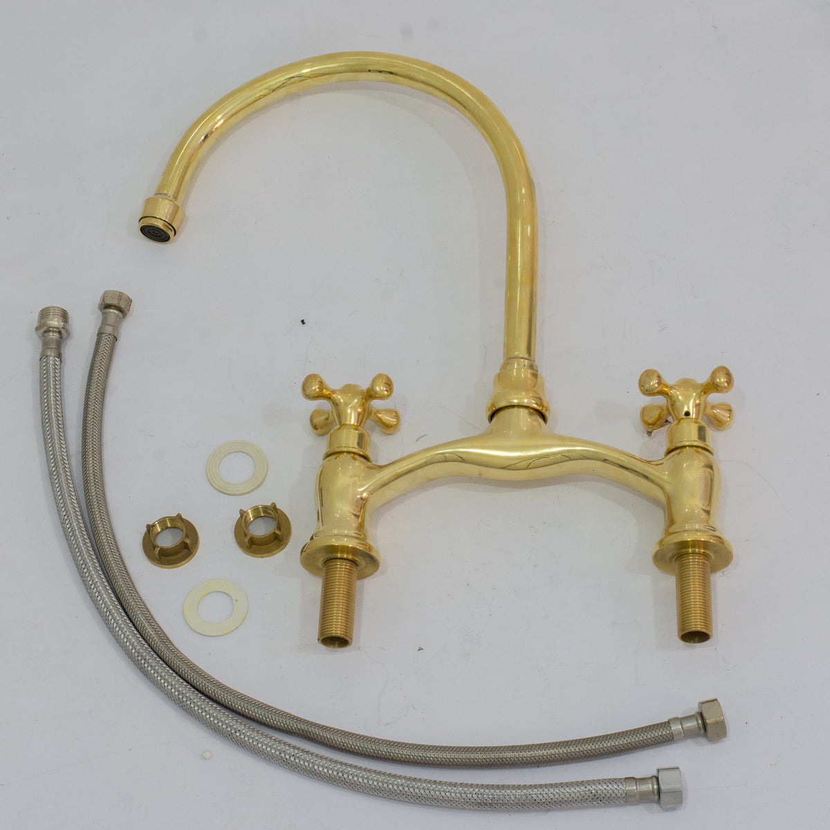 Verdeau - Unlacquered Bridge Kitchen Faucet - Insideast