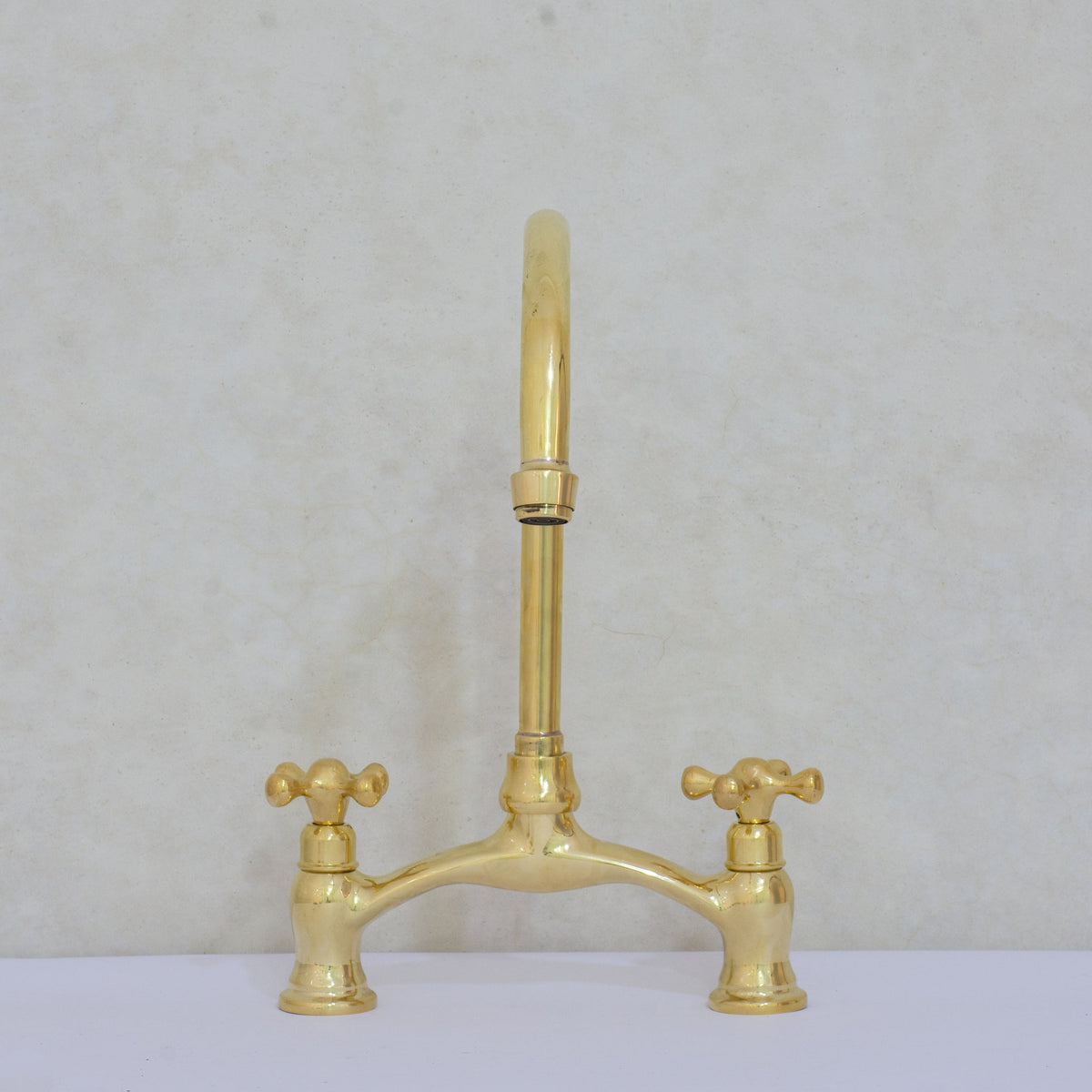 Verdeau - Unlacquered Bridge Kitchen Faucet - Insideast