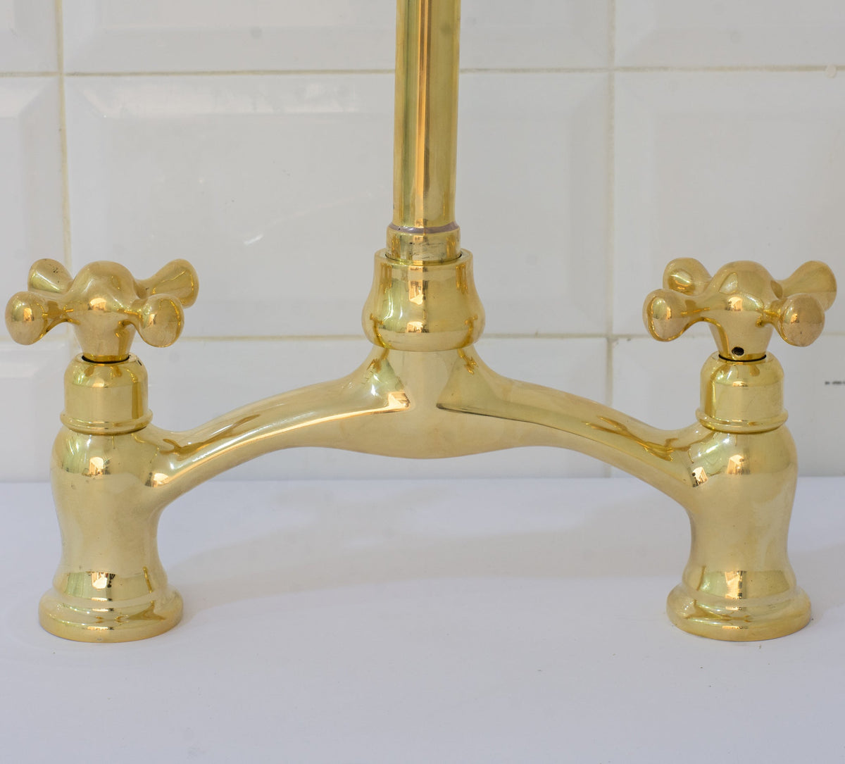 Verdeau - Unlacquered Bridge Kitchen Faucet - Insideast