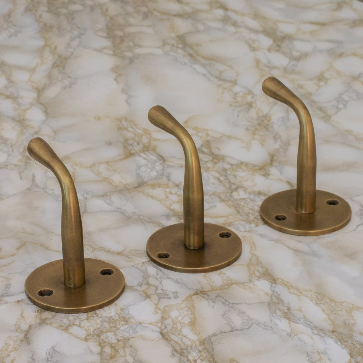 Vintage Hooks Set | Solid Brass Single Hook - Insideast