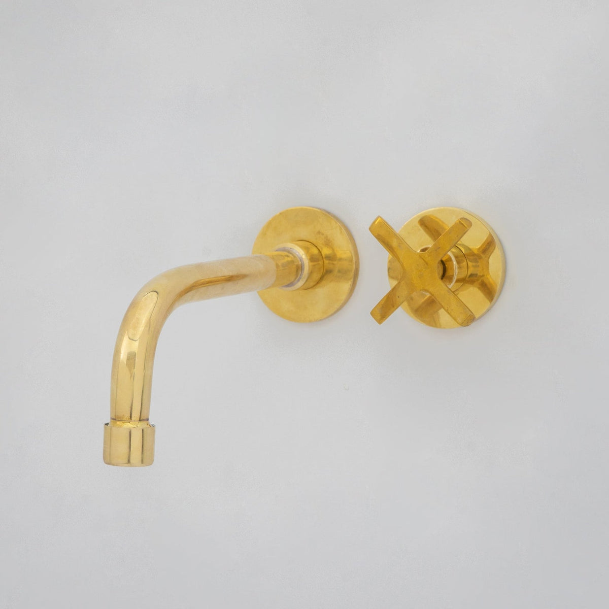Wall Mount Cold Faucet, Unlacquered Brass Wall Mount Cold Water Tap - Insideast