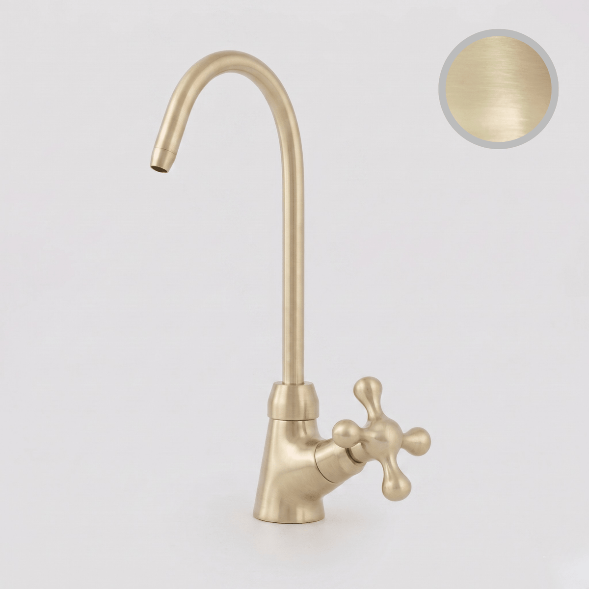 Artisan Gooseneck Water Tap | Single Hole Cold Water Faucet | Signature Living Finishes - Insideast
