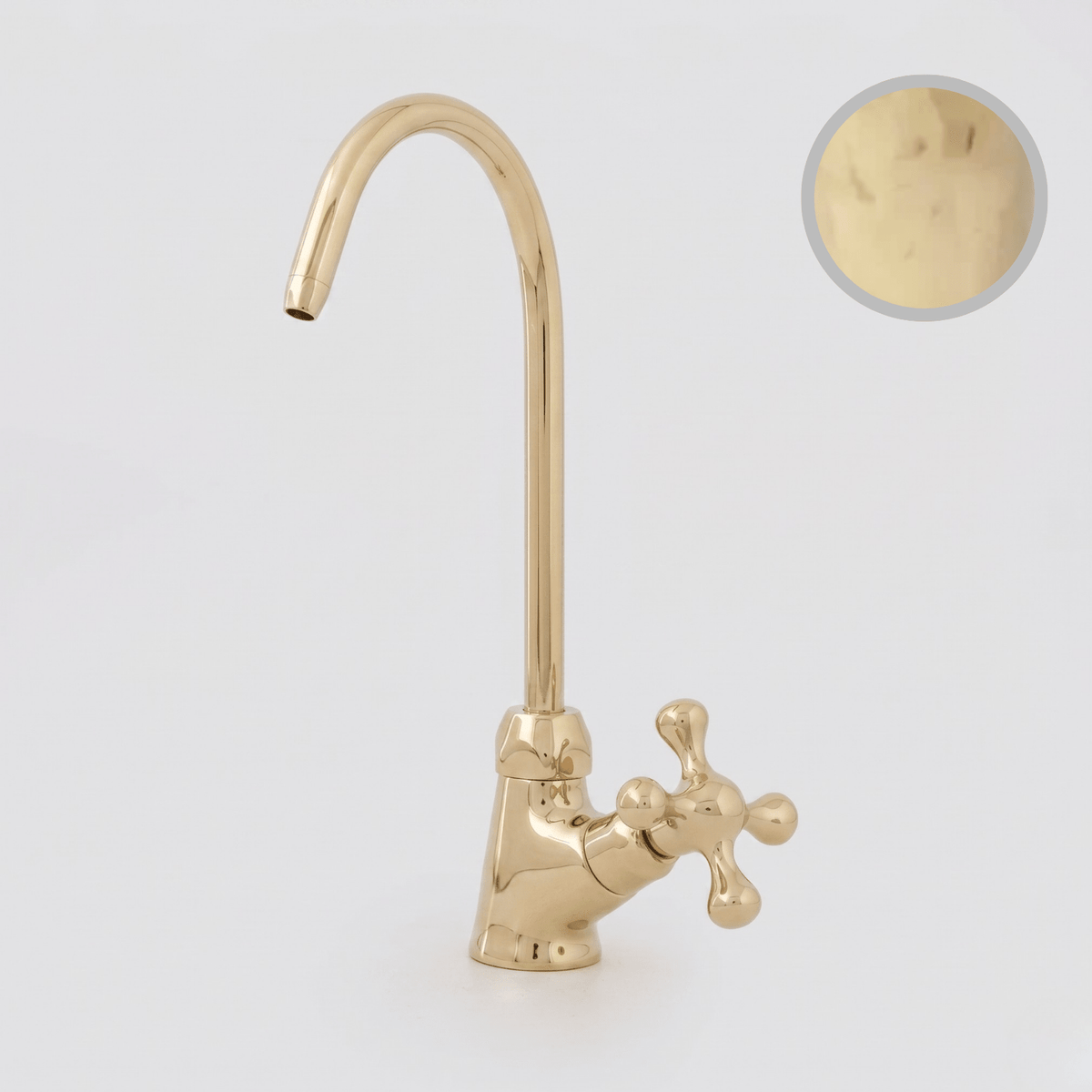 Artisan Gooseneck Water Tap | Single Hole Cold Water Faucet | Signature Living Finishes - Insideast